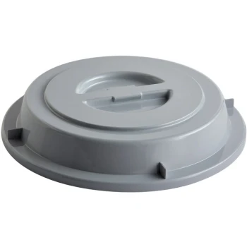 Schonwald Donna Senior 9 1/2" Gray PBT Plastic Round Plate Cover - 6/Case