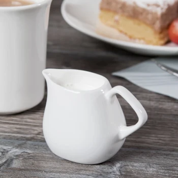 Libbey 905356128 Slenda Verve 3 oz. Royal Rideau White Porcelain Creamer - 12/Case