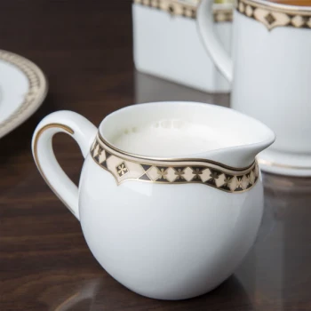 Syracuse China 911191030 Baroque 6 oz. Bone China Creamer - 12/Case