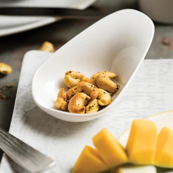 Schonwald 9211912 Islands 4 3/4" Bone White Porcelain Gourmet Appetizer / Tasting Spoon   - 6/Case