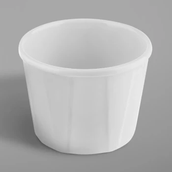 TableCraft 240003 Better Burger Collection 2 oz. White Round Melamine Souffle Cup