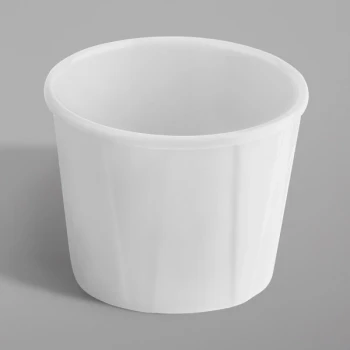 TableCraft 240004 Better Burger Collection 3 oz. White Round Melamine Souffle Cup