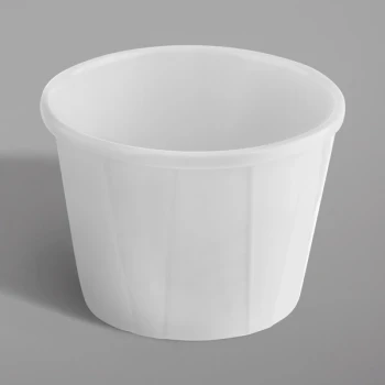TableCraft 240005 Better Burger Collection 6 oz. White Round Melamine Souffle Cup