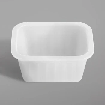 TableCraft 240008 Better Burger Collection 2 oz. White Rectangular Melamine Sauce Cup