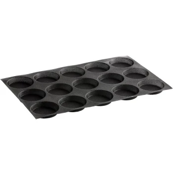 Sasa Demarle Flexipan Air® SF-00112 15 Compartment Roll / Bun Silicone Bread Mold - 4" Diameter Cavities