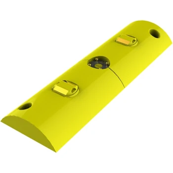 Impact Recovery Systems Tuff Curb 40" Yellow High Performance Traffic Separator Curb with Yellow Reflectors TCBY-FY