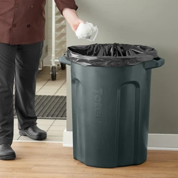 Toter RND32-B0960 32 Gallon Green Round Trash Can