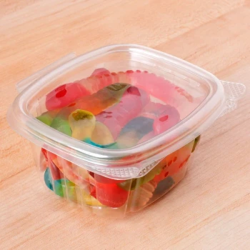 Genpak 6 oz. Clear Hinged Deli Container - 100/Pack