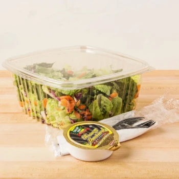 Genpak 64 oz. Clear Hinged Deli Container - 100/Pack
