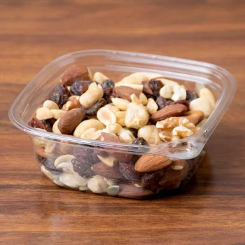 Placon 8 oz. Square Recycled PET Deli Container - 50/Pack