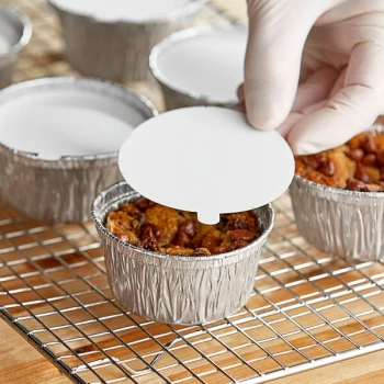 Baker's Lane 4 oz. Round Foil Ramekin Cup with Board Lid - 125/Pack