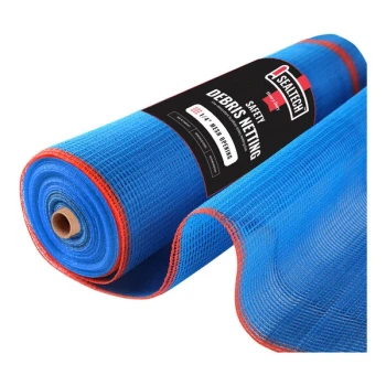 SEALTECH 4' x 200' Blue Heavy-Duty 1/4" Mesh Safety Debris Netting Roll ST-403-4X200