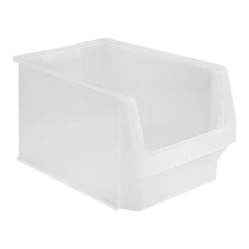 Quantum Magnum 19 3/4" x 12 3/8" x 11 7/8" Clear Storage Tote Bin QMS533CL