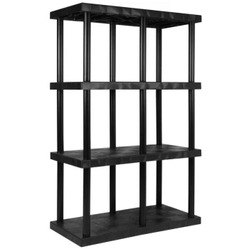 SPC Industrial DuraShelf 48" x 24" x 75" Plastic Solid Top 4-Shelf System ST4824x4