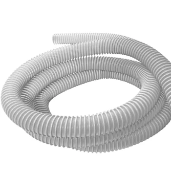 Delfin Industrial FH0033.50.10 10' White Helix Conductive Food Grade Vacuum Hose