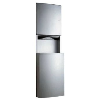 Bobrick B-43944 ConturaSeries Recessed Rectangular Paper Towel Dispenser / Trash Can