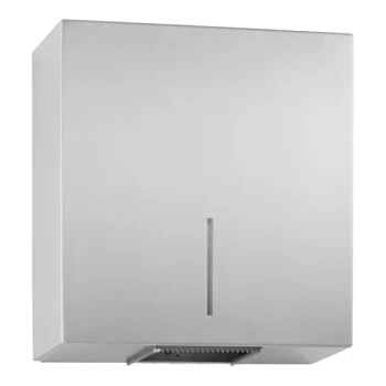 Bobrick Fino B-9890 Surface-Mounted Stainless Steel Single Jumbo Roll Toilet Tissue Holder with Satin Finish