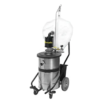Tornado 95953 Taskforce 18 Gallon Stainless Steel Pneumatic Wet / Dry Drum Vacuum with External Filter