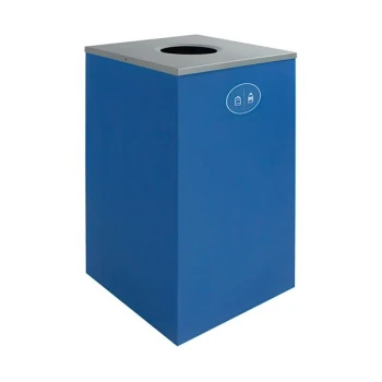 Busch Systems Spectrum 101126 24 Gallon Blue Powder-Coated Steel Decorative Cans & Bottles Receptacle