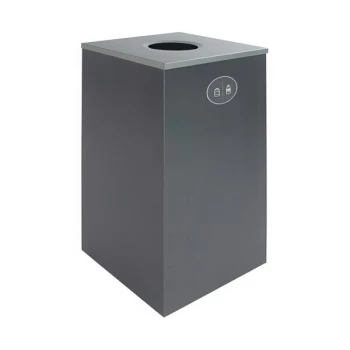 Busch Systems Spectrum 101127 24 Gallon Gray Powder-Coated Steel Decorative Cans & Bottles Receptacle