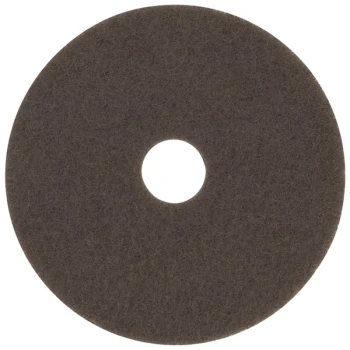 3M 7100 17" Brown Stripping Floor Pad - 5/Case