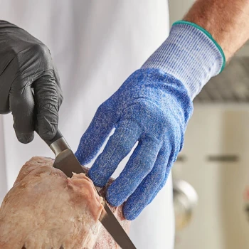 Mercer Culinary M33416BLM Millennia Fit® Blue A4 Level Cut-Resistant Glove - Medium