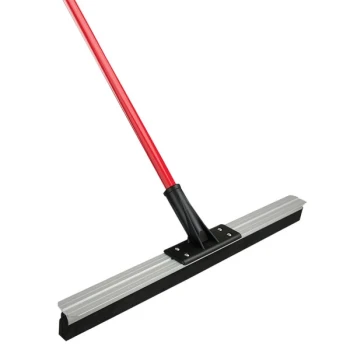 Libman 1014 24" Flex Blade Double Foam Floor Squeegee with 58" Steel Handle - 6/Case