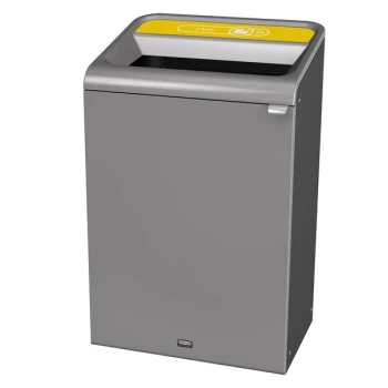 Rubbermaid® 1961505 Configure 33 Gallon Stenni Gray 1 Stream Cans Indoor Rectangular Recycling Bin