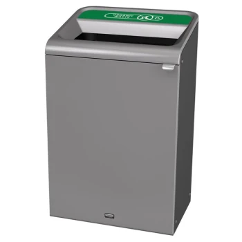 Rubbermaid® 1961506 Configure 33 Gallon Stenni Gray 1 Stream Organic Waste Indoor Rectangular Recycling Bin