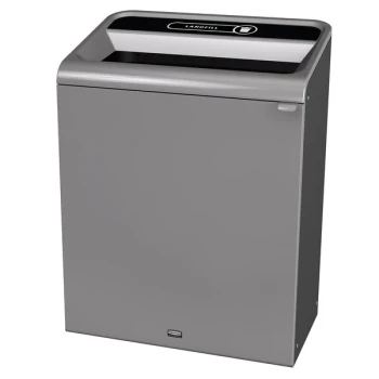 Rubbermaid® 1961507 Configure 45 Gallon Stenni Gray 1 Stream Landfill Indoor Rectangular Trash Can