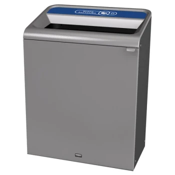 Rubbermaid® 1961508 Configure 45 Gallon Stenni Gray 1 Stream Mixed Recycling Indoor Rectangular Recycling Bin