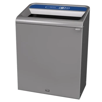 Rubbermaid® 1961509 Configure 45 Gallon Stenni Gray 1 Stream Paper Indoor Rectangular Recycling Bin