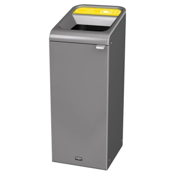 Rubbermaid® 1961619 Configure 15 Gallon Stenni Gray 1 Stream Cans Indoor Rectangular Recycling Bin