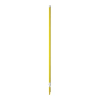 Vikan 29756 62"-109 7/16" Yellow Threaded Aluminum Telescopic Broom / Squeegee Handle