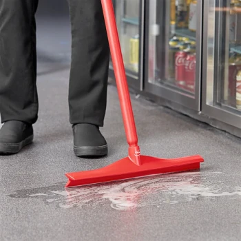Vikan 71504 19 11/16" Red Ultra-Hygienic Rubber Floor Squeegee