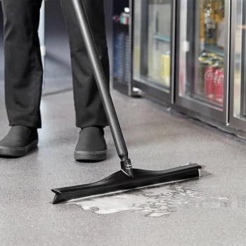 Vikan 71609 23 5/8" Black Ultra-Hygienic Rubber Floor Squeegee
