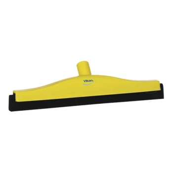 Vikan 77526 15 3/4" Yellow Double Foam Floor Squeegee with Replacement Cassette