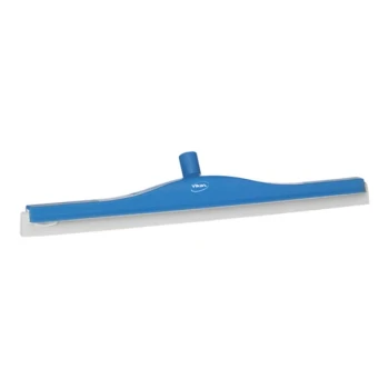 Vikan 77643 23 5/8" Blue Double Foam Revolving Neck Floor Squeegee with Replacement Cassette