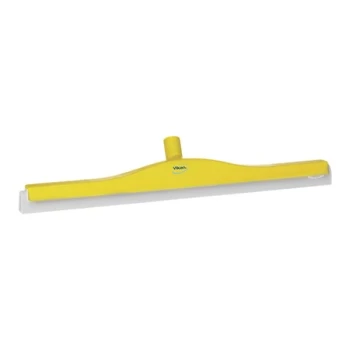 Vikan 77646 23 5/8" Yellow Double Foam Revolving Neck Floor Squeegee with Replacement Cassette