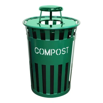 Witt Industries Oakley Eco M3601CP-RC-GN 36 Gallon Green Outdoor Compost Bin with Rain Cap Lid