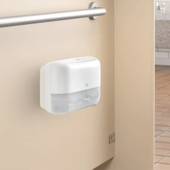 Tork Elevation OptiServe 558060 Coreless High-Capacity White Double Roll Toilet Tissue Dispenser T5 / T7
