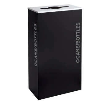 Ex-Cell Kaiser RC-KD17-C BT-PBG Black Tie Kaleidoscope Pebble Black Gloss 17 Gallon Rectangular Cans / Bottles Receptacle