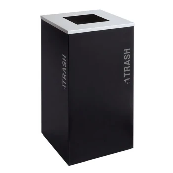 Ex-Cell Kaiser RC-KDSQ-T BT-PBG Black Tie Kaleidoscope Pebble Black Gloss 24 Gallon Square Trash Can