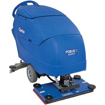 Clarke 05371A Focus II BOOST28 28" Cordless Walk Behind Floor Scrubber with Chemical-Free Surface Prep - 23 Gallon