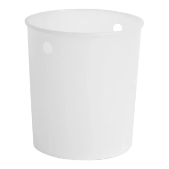 room360 5 Qt. White Polypropylene Cylinder Wastebasket Liner - 12/Pack