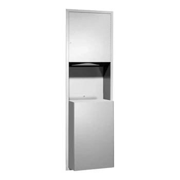 American Specialties, Inc. Traditional 10-04697-BL Recessed Paper Towel Dispenser with 18 Gallon Waste Receptacle