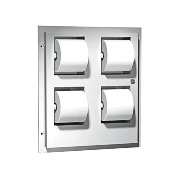American Specialties, Inc. 10-048234 Stainless Steel Recessed Multi-Roll Toilet Tissue Dispenser