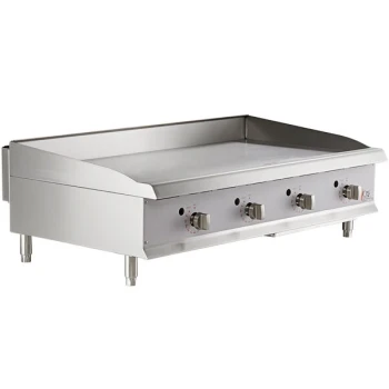 Scratch and Dent Cooking Performance Group GT-CPG-48-NL 48" Gas Countertop Griddle with Flame Failure Protection and Thermostatic Controls - 120,000 BTU