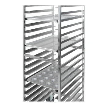 Scratch and Dent Regency 20 Pan End Load Stainless Steel Bun / Sheet Pan Rack - Assembled