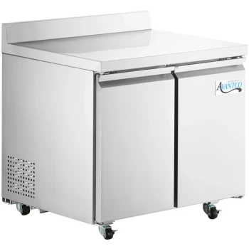 Scratch and Dent Avantco SS-WT-36R-HC 36" Stainless Steel ADA Height Worktop Refrigerator with 3 1/2" Backsplash